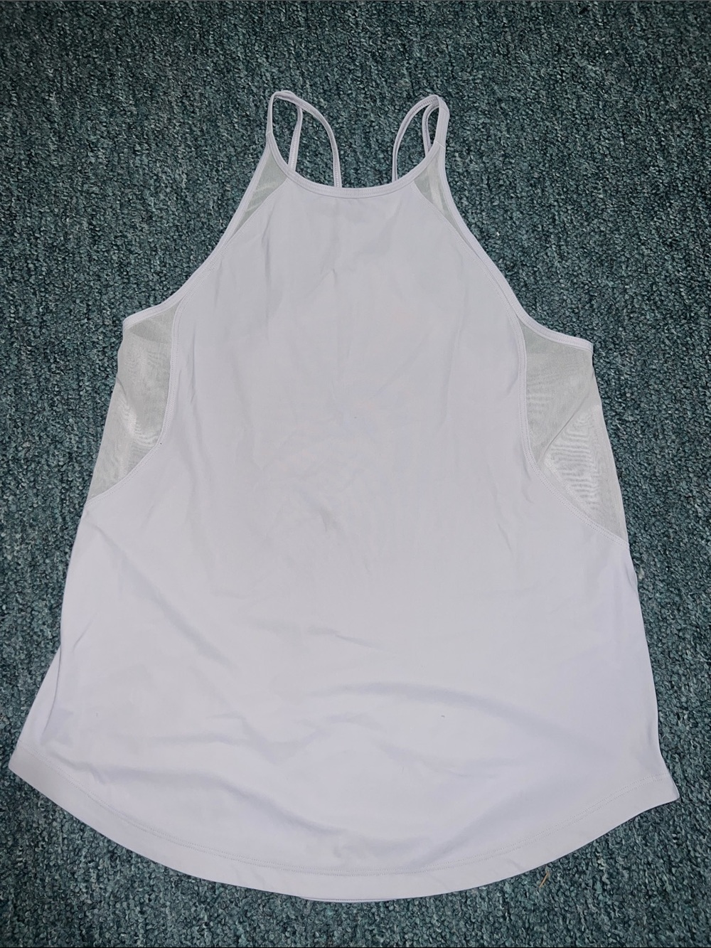 LULULEMON Mesh Lilac Lavender Strappy Active Tank Top high neck 6 yoga Pilates